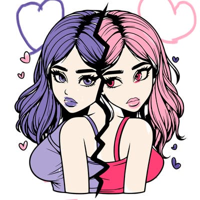 realistic girl split