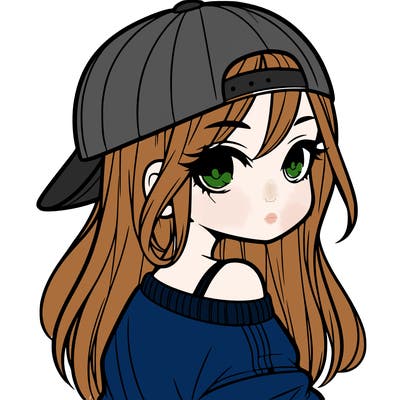 girl with a backward hat on