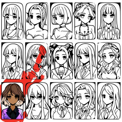 girls that look diffrent anime