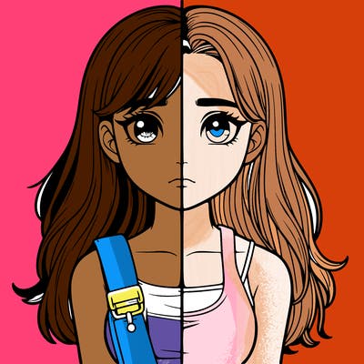 realistic girl split