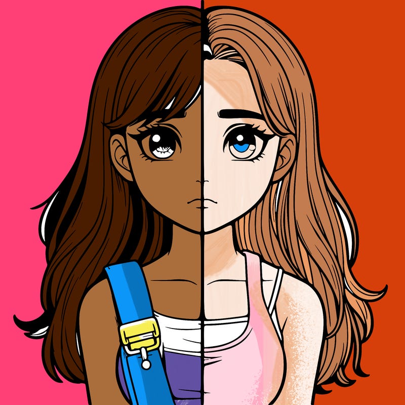 realistic girl split