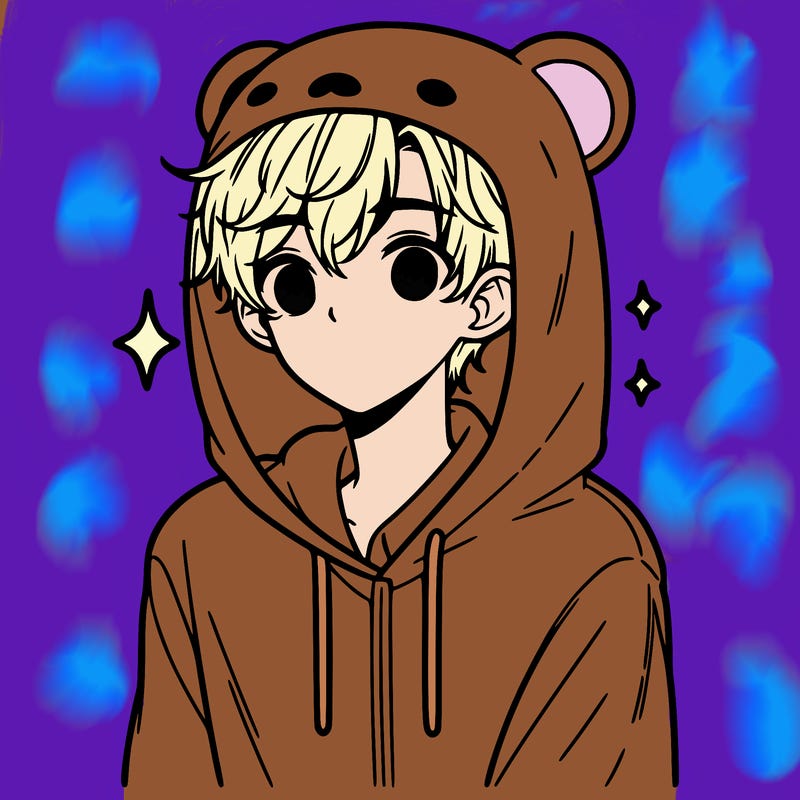 a 17 year old boy in a cute animal hoodie