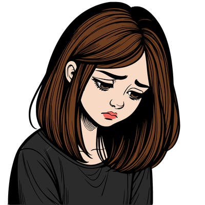 realistic sad girl