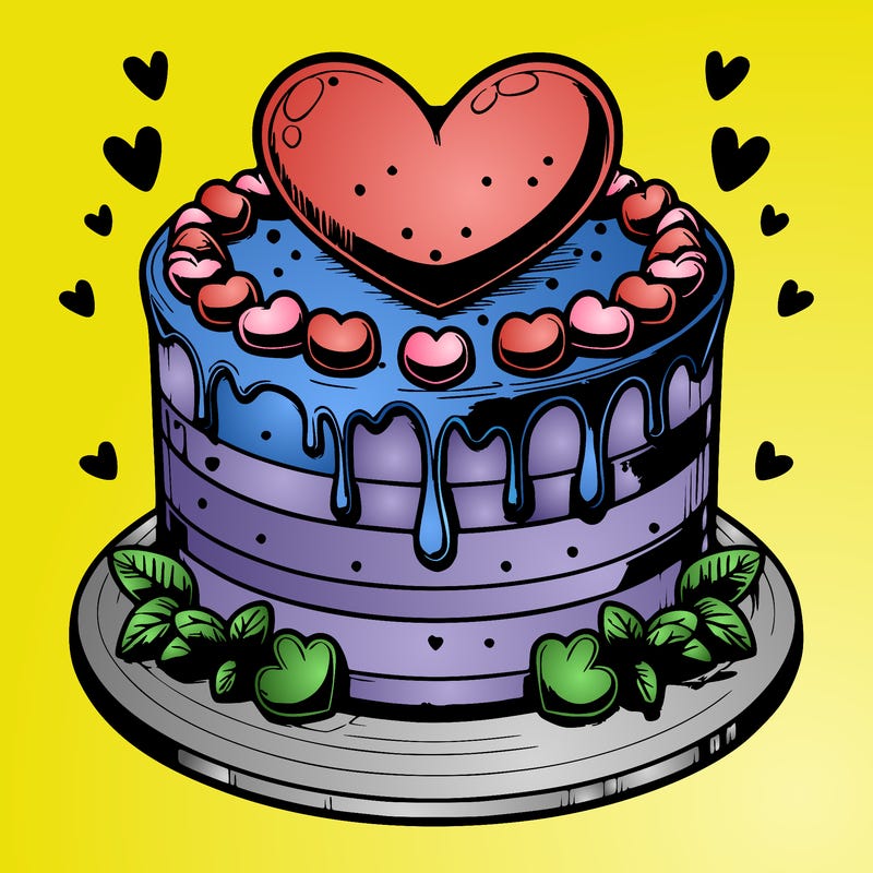 realistic heart cake