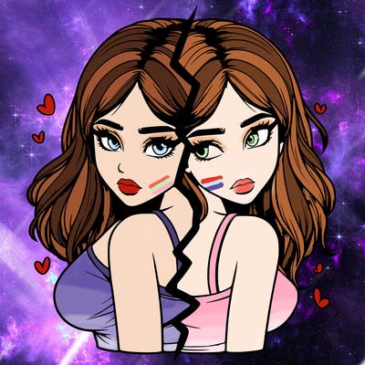 realistic girl split