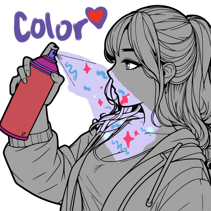 a realistic girl spray, painting