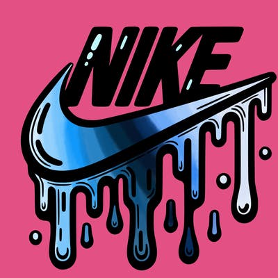 dripping nike logo