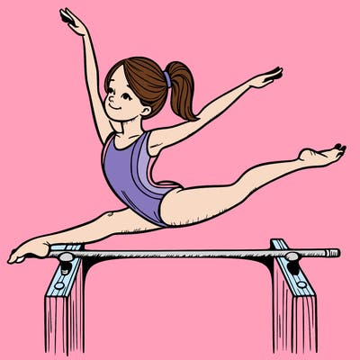 gymnastics girl on bar