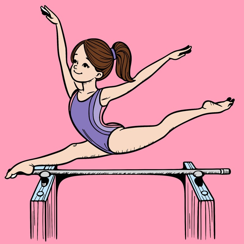 gymnastics girl on bar