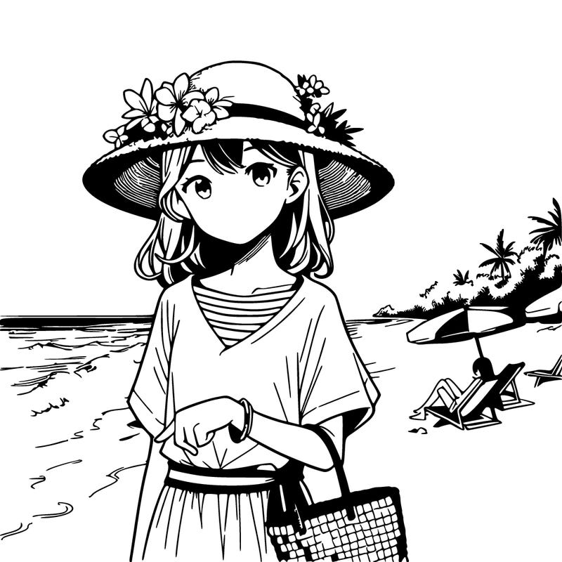manga beach girl