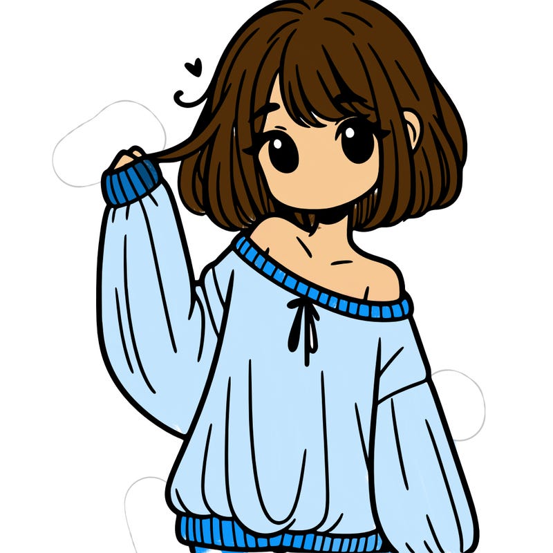girl in baggy sweater hanging off her shoulder