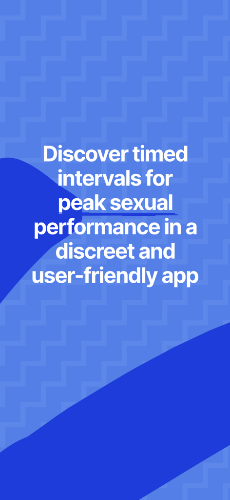 Last Longer - In Bed - Text describing timed intervals for peak sexual performance in a discreet app.