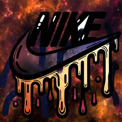 dripping nike logo