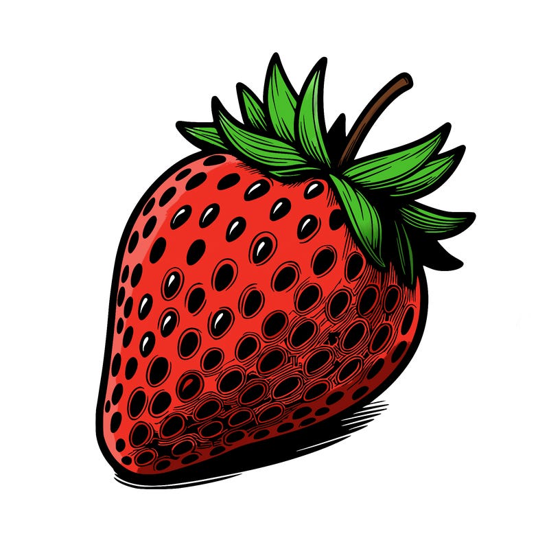 realstic strawberry
