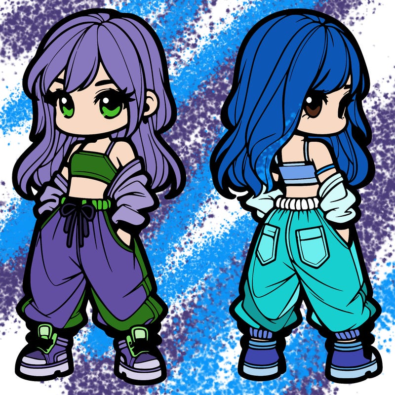 girl in crop top and baggy pants