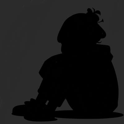 sad anime girl sitting alone