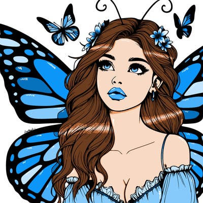 butterfly fairy realistic girl