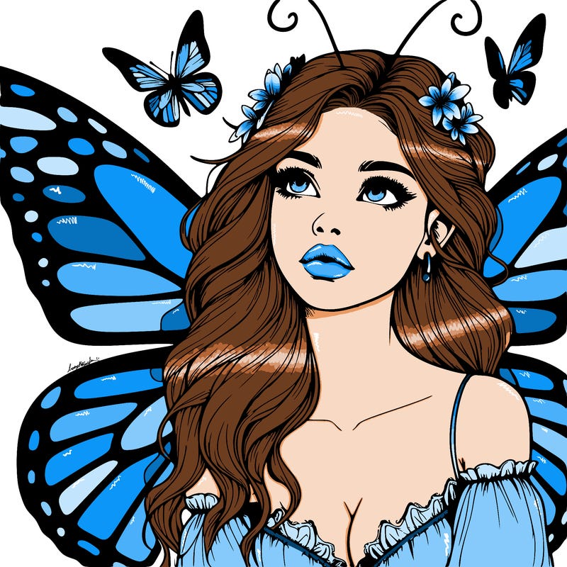 butterfly fairy realistic girl