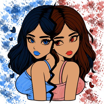 realistic girl split