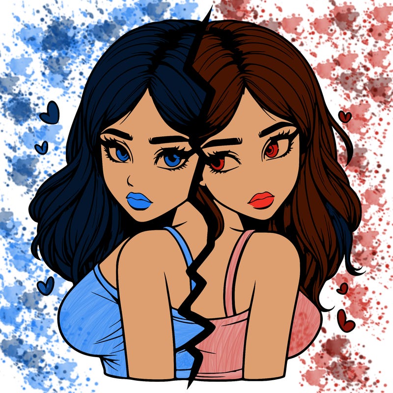 realistic girl split