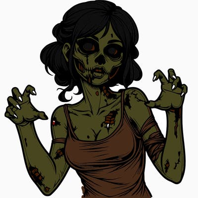 realistic zombie girl