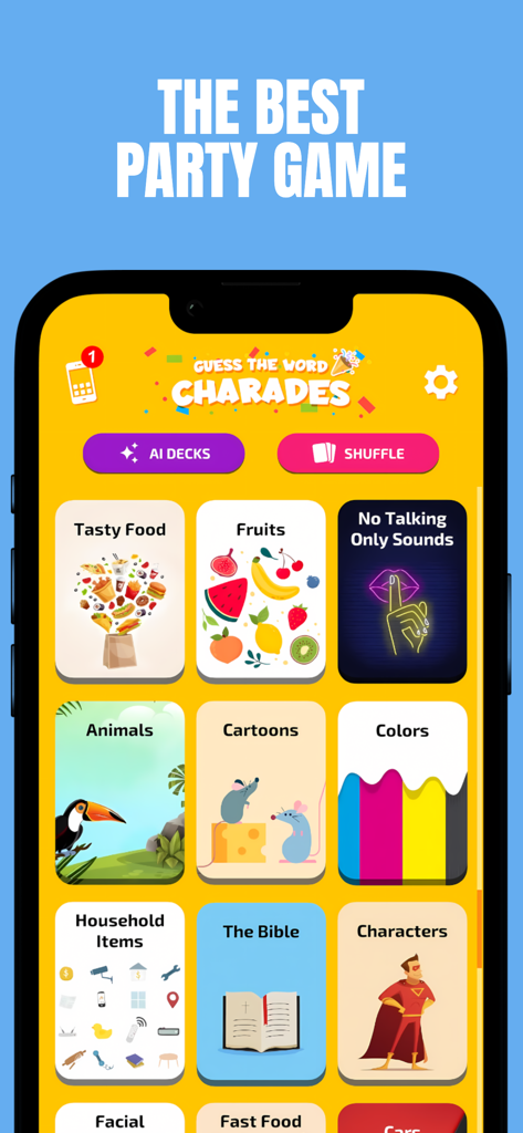Charades AI - Unlimited Decks - Games App | MWM