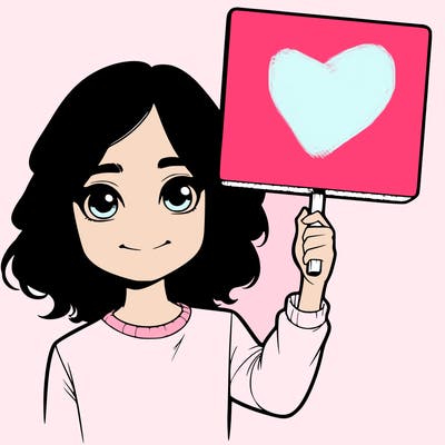 realistic girl holding up a sign