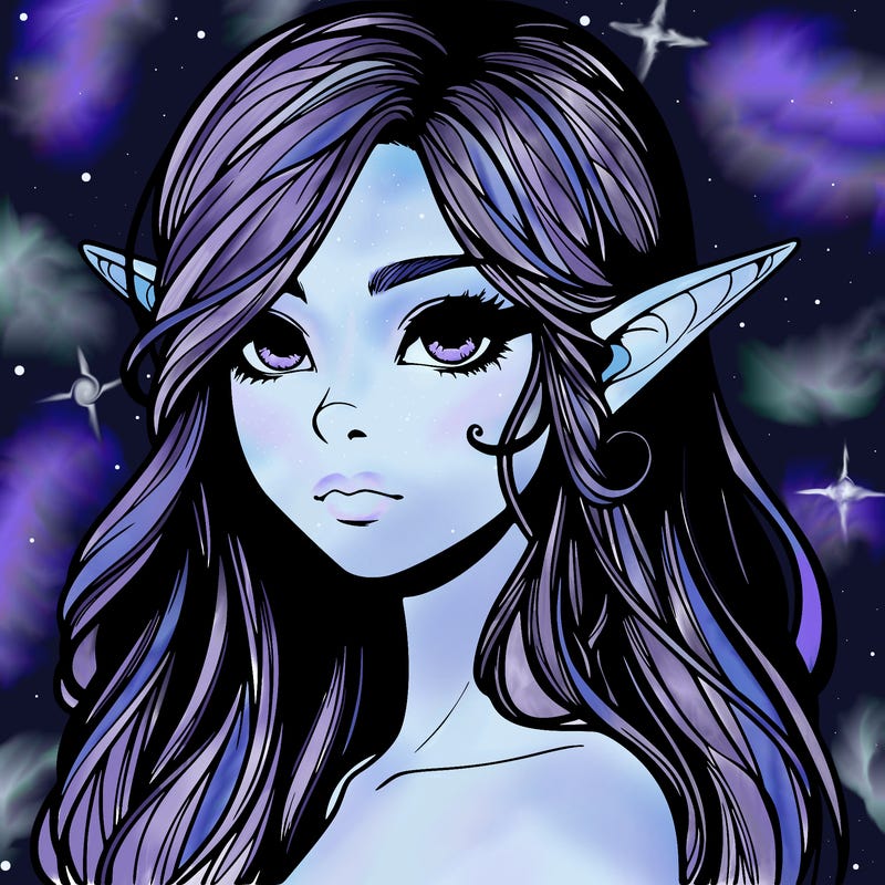 elf girl realistic dark fantasy