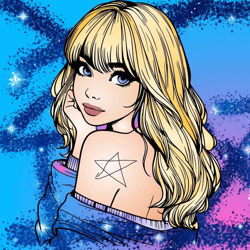 realistic girl with bangs looking over her shoulder