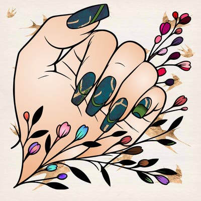 nails with french tip