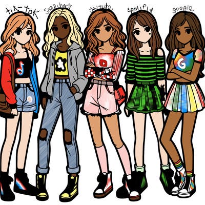 a group of teenage girls