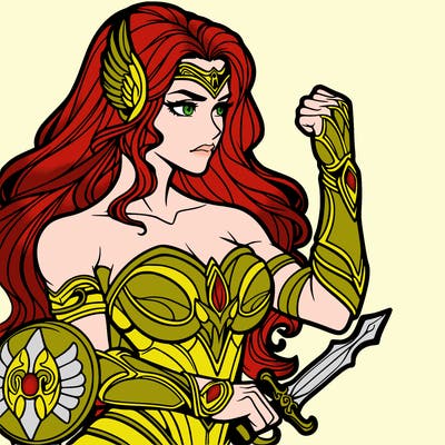 beautiful warrior woman