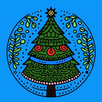 mandala sapin de noel