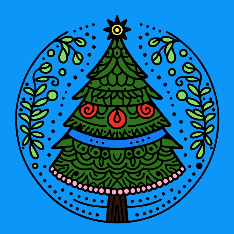 mandala sapin de noel