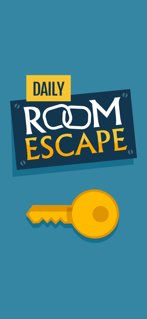 Daily Room Escape - デイリー・ルーム・エスケープのモバイルゲームロゴと金色の鍵