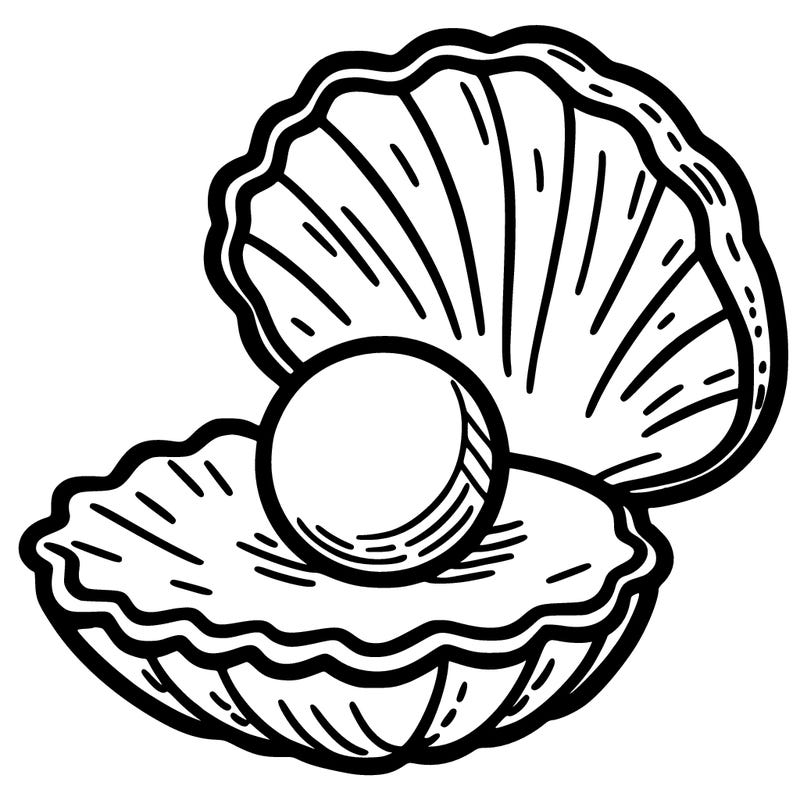 an open seashel with a pearl inside