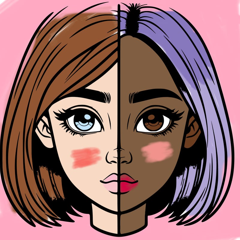 realistic girl split