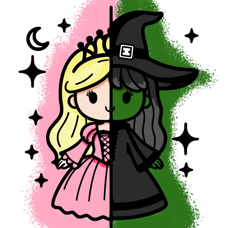 split princess and witch