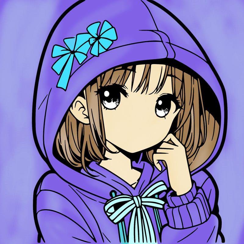 girl with hoodie manga