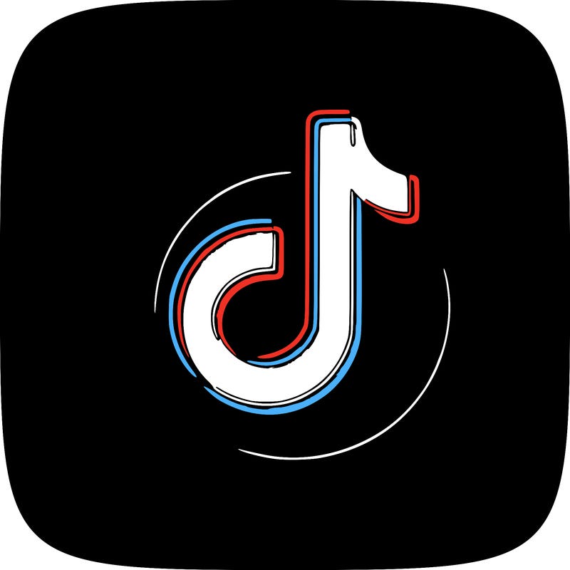 tiktok logo neon
