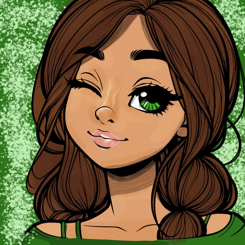 realistic girl with squinted eyes