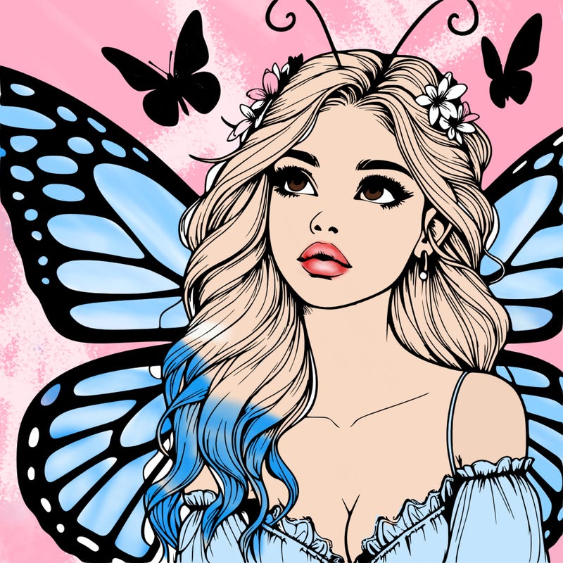 butterfly fairy realistic girl