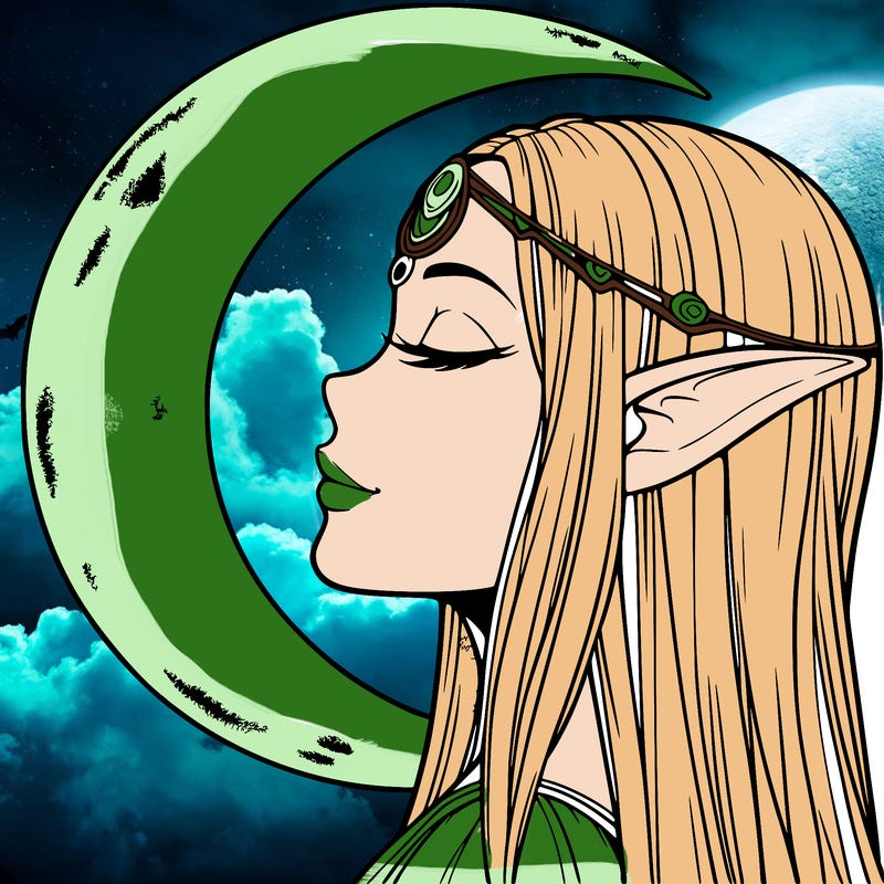 a realistic moon elf