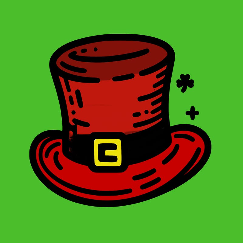 st patrick hat with thin lines