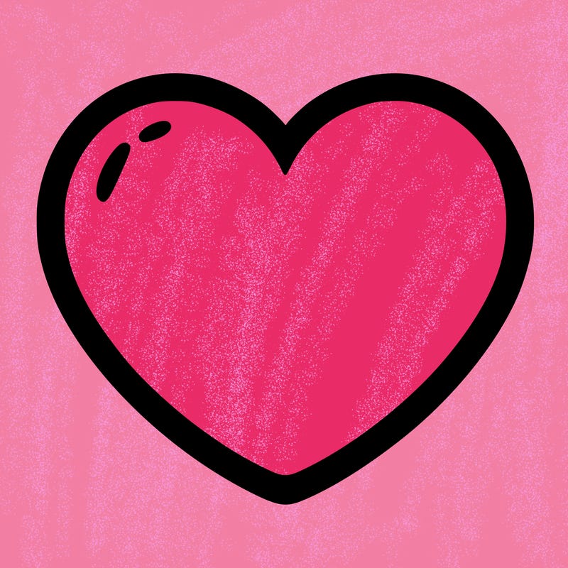a blank heart