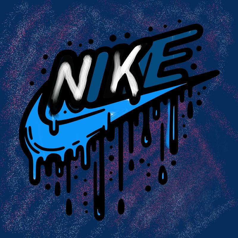 dripping nike logo