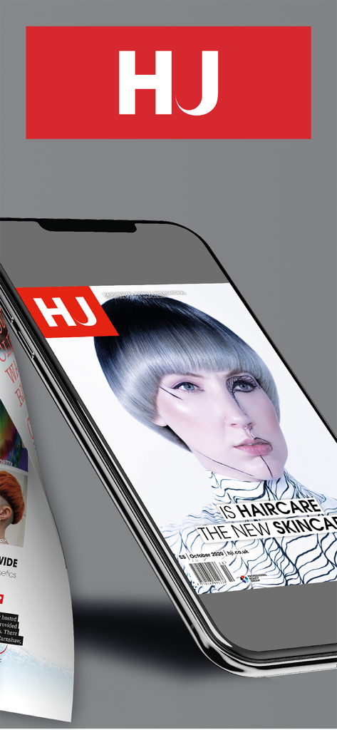 Hairdressers Journal Int - Pantalla de la aplicación de la revista Hairdressers Journal International mostrando una portada de colección de moda editorial para el cabello