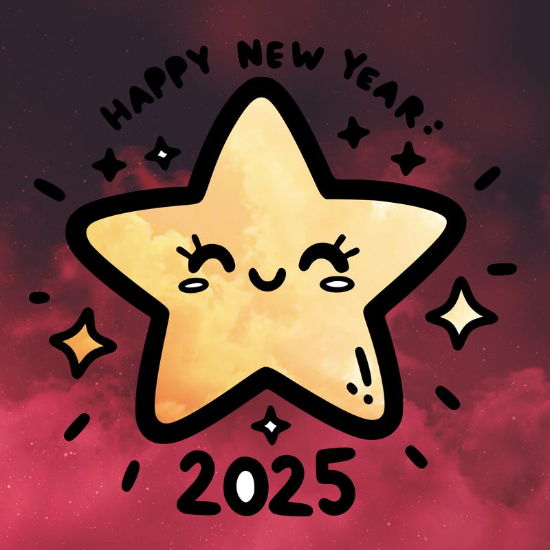 happy new year 2025 star wish