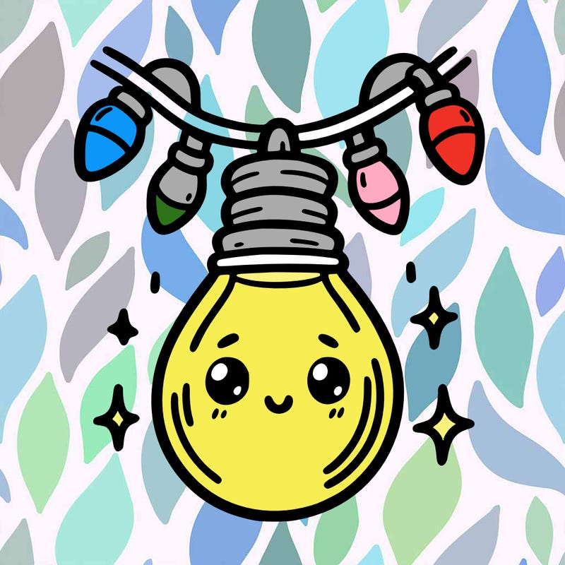 small bulb of a garland