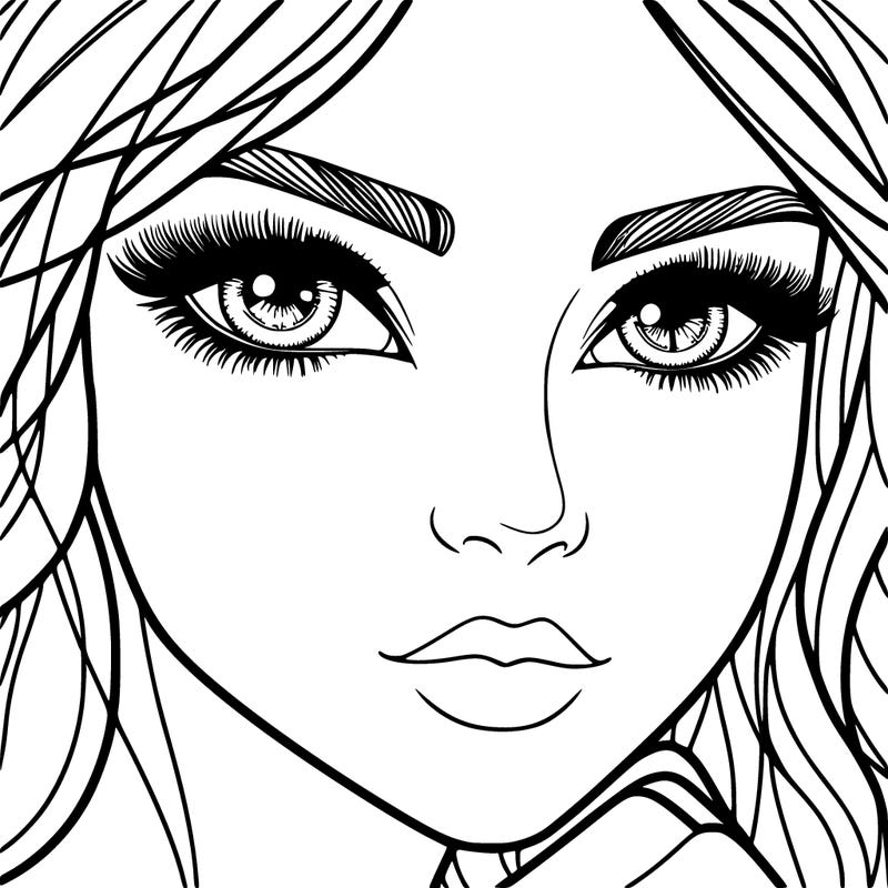 close up pretty girl face